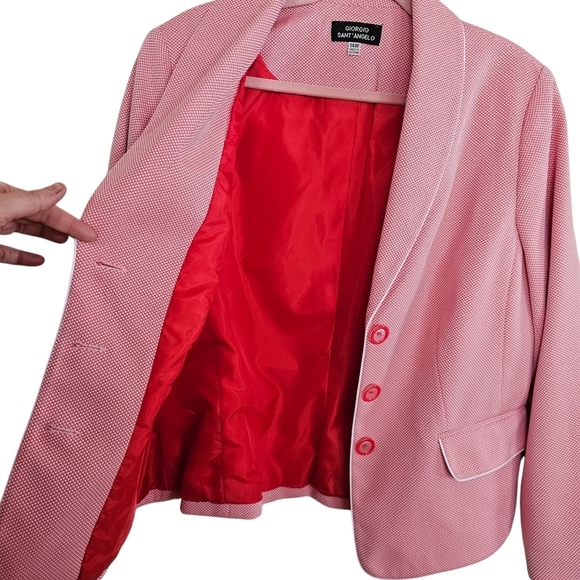 NWOT Vintage Set Giorgio Sant' Angelo Blazor Skirt Business Light Academia - Picture 8 of 10